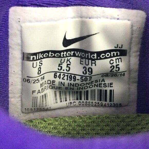 Nike Free 5.0 - Women's Size 8 - Dark Purple -Running/Jogging Shoes - 642199-502 - Picture 9 of 9